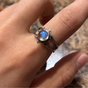 Elegant Silver S925 Moonstone Ring
